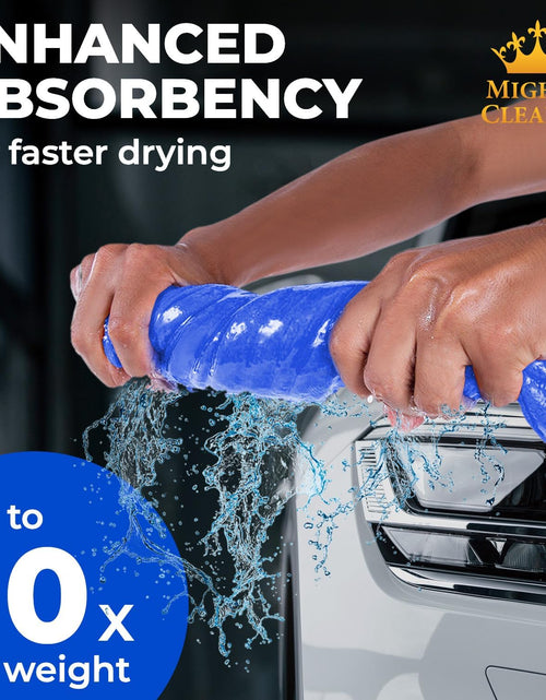 Load image into Gallery viewer, Premium Shammy Cloth for Car Drying - 26”X17” - Super Absorbent Chamois Towel for Car - Scratch-Free, Reusable &amp; Soft
