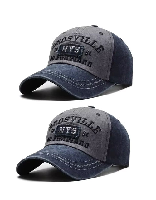 Load image into Gallery viewer, Four Seasons Men&#39;S Baseball Cap Casual Wash Embroidered Cap Curved Brim Bowler Sun Hat Official Website

