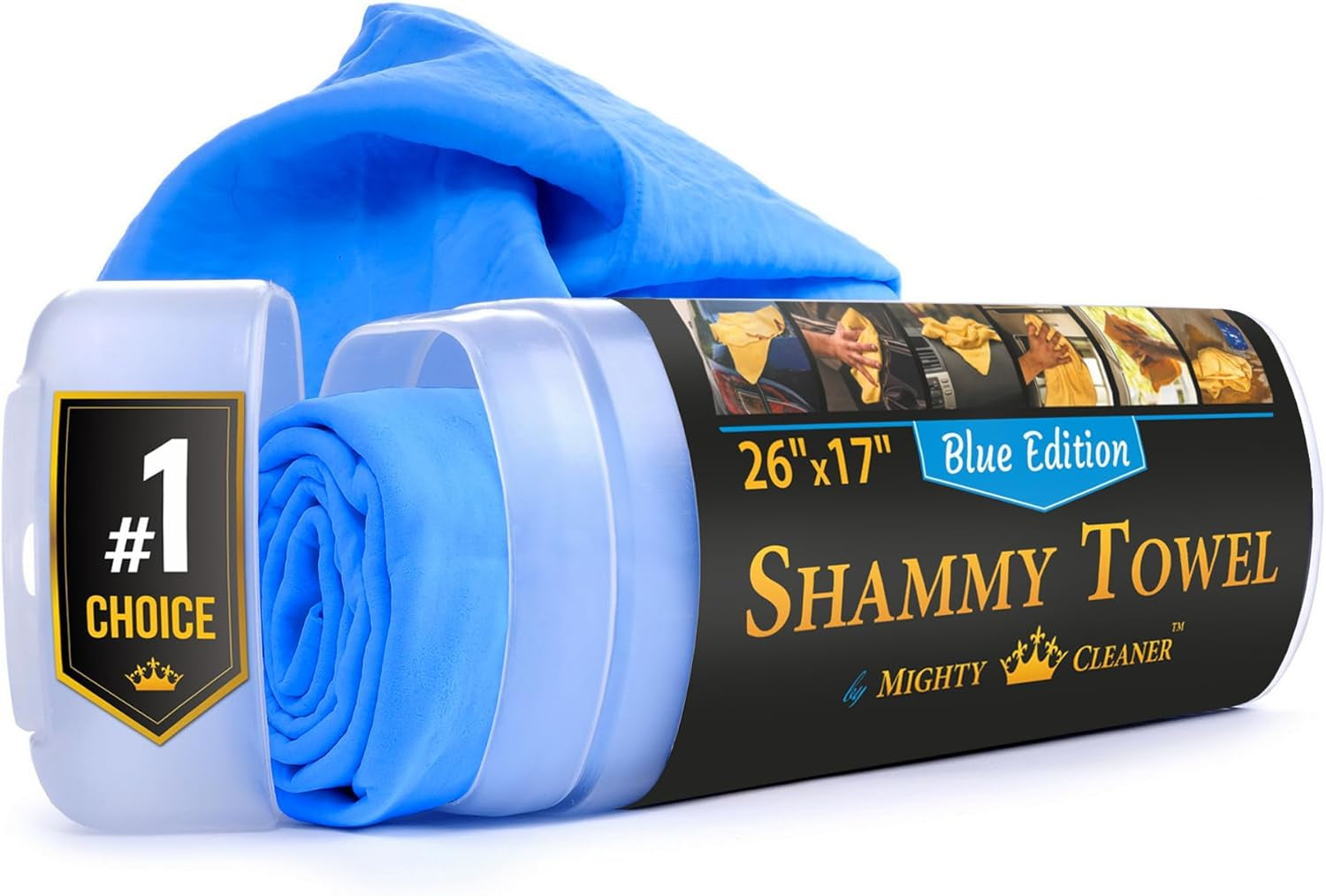 Premium Shammy Cloth for Car Drying - 26”X17” - Super Absorbent Chamois Towel for Car - Scratch-Free, Reusable & Soft