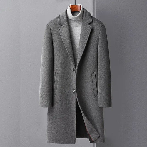 Load image into Gallery viewer, Men&#39;s Wool Trench Coat
