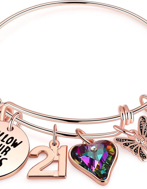 Load image into Gallery viewer, Ursteel Birthday Gifts for Women Girls Bracelet, Birthday Charm Bracelets 10Th 20Th 30Th 40Th 50Th 60Th 70Th 80Th 90Th Birthday Gift for Daughter, Sister, Friend, Teen Girls, Mom, Grandma
