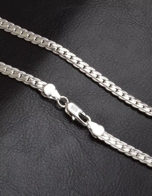 Load image into Gallery viewer, 20-60Cm 925 Sterling Silver Luxury Brand Design Noble Necklace Chain for Woman Men Fashion Wedding Engagement Jewelry Gifts
