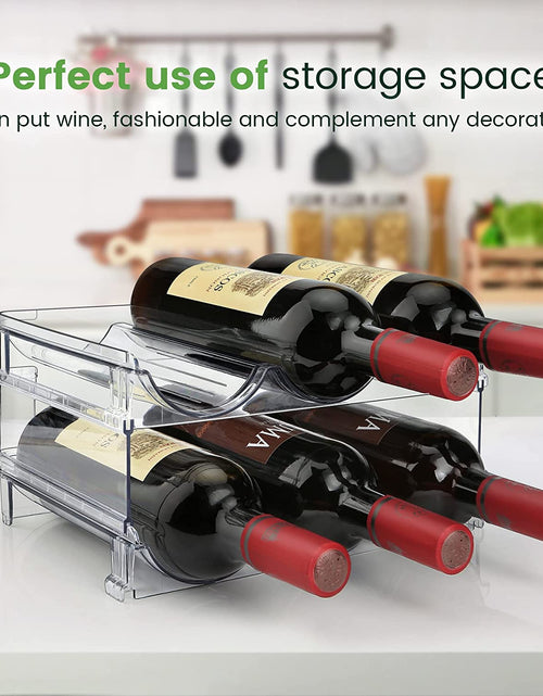 Load image into Gallery viewer, Water Bottle Organizer for Cabinet, Water Bottle Storage Organizer, 2 Packs Water Bottle Storage Rack, Water Bottle Holder for Cabinet, Stackable Water Bottle Storage Rack
