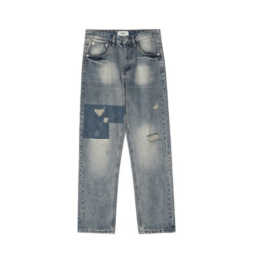 Load image into Gallery viewer, Men&#39;s Ripped Retro Loose Jeans
