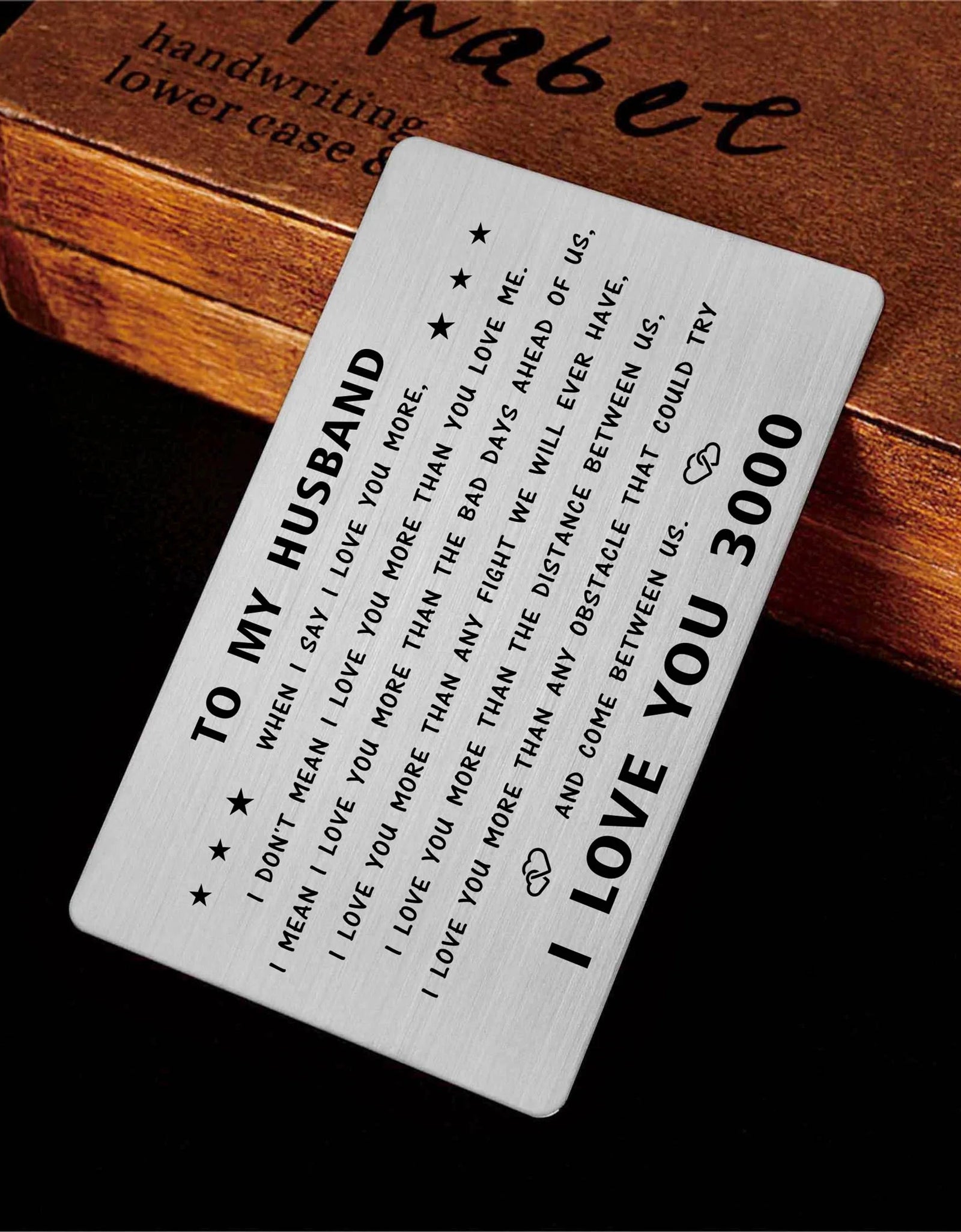 to My Husband Wallet Card, I Love You Gifts for Him Husband, Husband Birthday Card from Wife, Valentines, Fathers Day