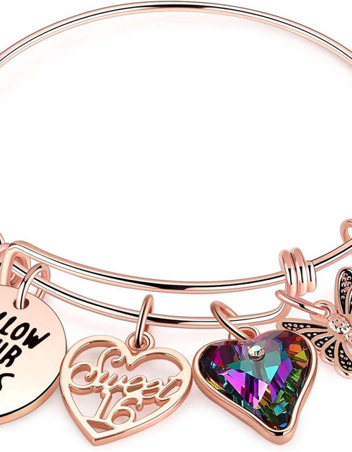 Load image into Gallery viewer, Ursteel Birthday Gifts for Women Girls Bracelet, Birthday Charm Bracelets 10Th 20Th 30Th 40Th 50Th 60Th 70Th 80Th 90Th Birthday Gift for Daughter, Sister, Friend, Teen Girls, Mom, Grandma
