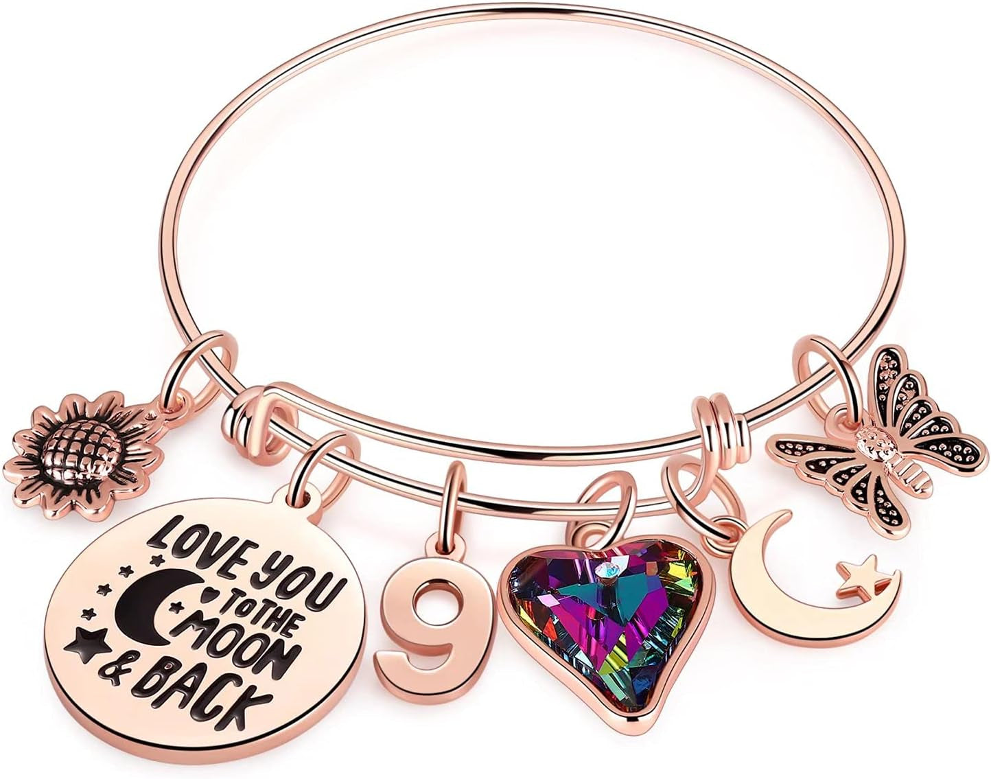 Ursteel Birthday Gifts for Women Girls Bracelet, Birthday Charm Bracelets 10Th 20Th 30Th 40Th 50Th 60Th 70Th 80Th 90Th Birthday Gift for Daughter, Sister, Friend, Teen Girls, Mom, Grandma
