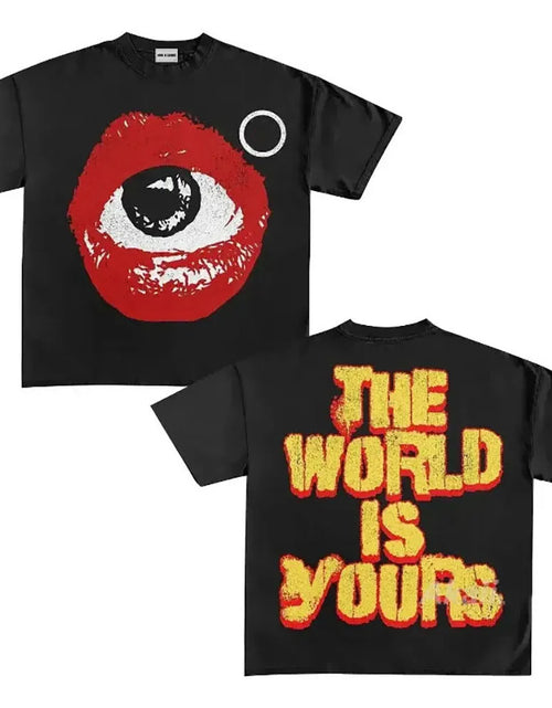 Load image into Gallery viewer, Designer Men&#39;S T Shirts High Street Y2K Shirt Retro Trend Portrait Print Short Sleeve T-Shirt for Men Goth Harajuku Hip Hop Couple Casual Loose
