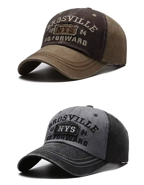 Load image into Gallery viewer, Four Seasons Men&#39;S Baseball Cap Casual Wash Embroidered Cap Curved Brim Bowler Sun Hat Official Website
