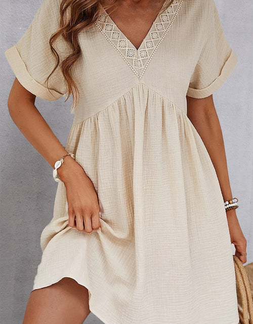 Load image into Gallery viewer, V-Neck Short Sleeve Dress
