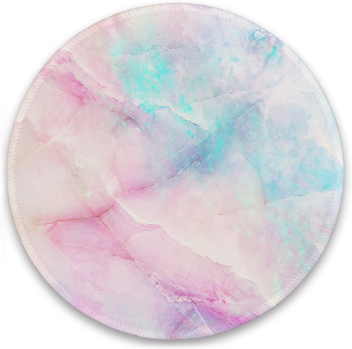 BOSOBO Mouse Pad, Square Anti-Slip Rubber Gaming Mousepad, Premium-Textured & Waterproof Mouse Mat with Stitched Edges, Cute Office Mouse Pads for Women Men Laptop, 10" X 8", Abstract Art Stones