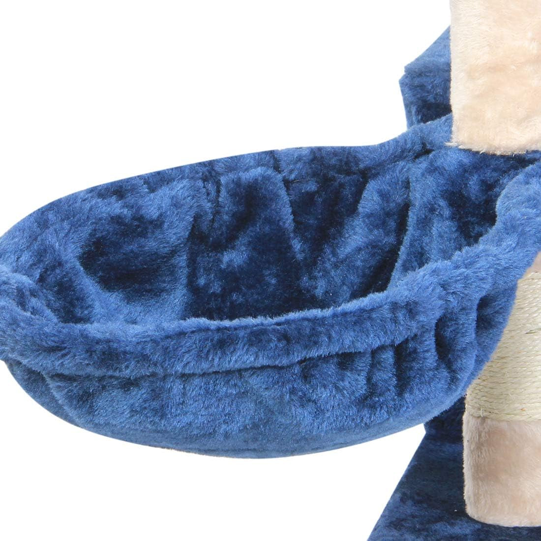 CUPETS Cat Tree Flannelette Cat Climber Pet Condo Furniture Multi-Level Activity Tree with Sisal Scratching Posts Suitable for Cats and Kittens 51 Inches High Blue