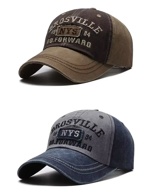 Load image into Gallery viewer, Four Seasons Men&#39;S Baseball Cap Casual Wash Embroidered Cap Curved Brim Bowler Sun Hat Official Website
