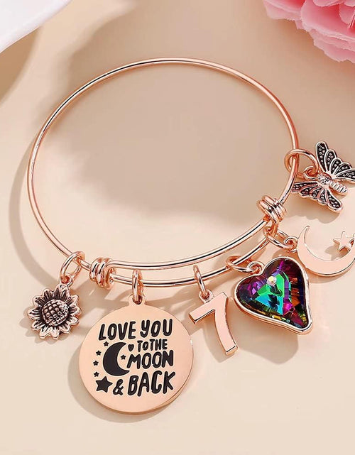 Load image into Gallery viewer, Ursteel Birthday Gifts for Women Girls Bracelet, Birthday Charm Bracelets 10Th 20Th 30Th 40Th 50Th 60Th 70Th 80Th 90Th Birthday Gift for Daughter, Sister, Friend, Teen Girls, Mom, Grandma

