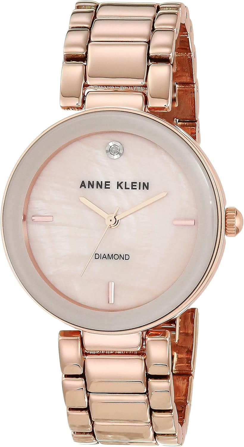 Anne Klein Women'S Genuine Diamond Dial Bracelet Watch