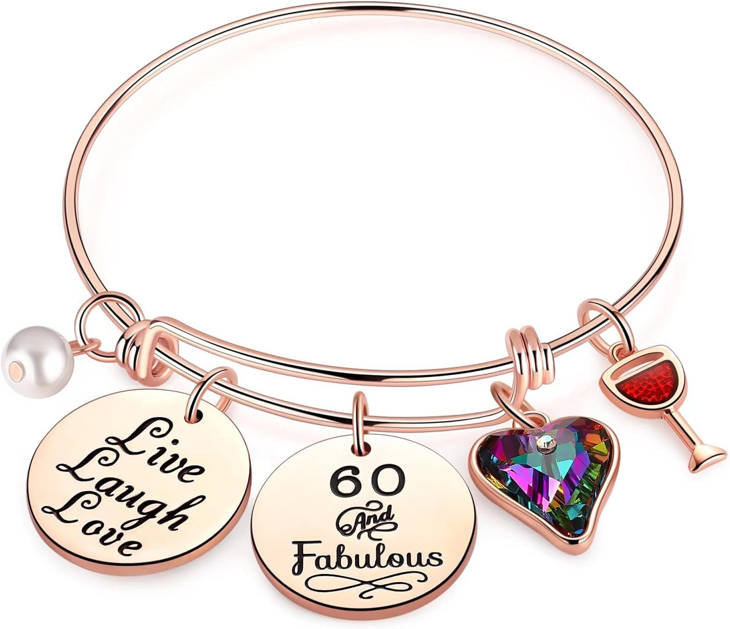Ursteel Birthday Gifts for Women Girls Bracelet, Birthday Charm Bracelets 10Th 20Th 30Th 40Th 50Th 60Th 70Th 80Th 90Th Birthday Gift for Daughter, Sister, Friend, Teen Girls, Mom, Grandma