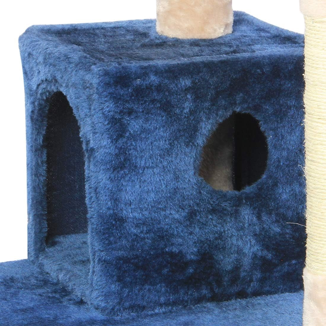 CUPETS Cat Tree Flannelette Cat Climber Pet Condo Furniture Multi-Level Activity Tree with Sisal Scratching Posts Suitable for Cats and Kittens 51 Inches High Blue