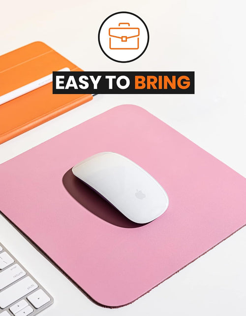 Load image into Gallery viewer, Pink Leather Mouse Pad (Genuine Leather), 9 X 9 Inch | Mouse Pads for Wireless Mouse | Cute Mouse Pad | Thick Mouse Pad | Leather Mouse Pad | Mouse Pad Pink

