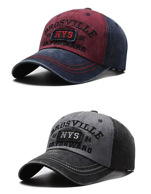 Load image into Gallery viewer, Four Seasons Men&#39;S Baseball Cap Casual Wash Embroidered Cap Curved Brim Bowler Sun Hat Official Website

