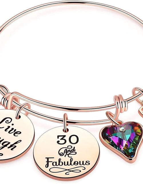 Load image into Gallery viewer, Ursteel Birthday Gifts for Women Girls Bracelet, Birthday Charm Bracelets 10Th 20Th 30Th 40Th 50Th 60Th 70Th 80Th 90Th Birthday Gift for Daughter, Sister, Friend, Teen Girls, Mom, Grandma
