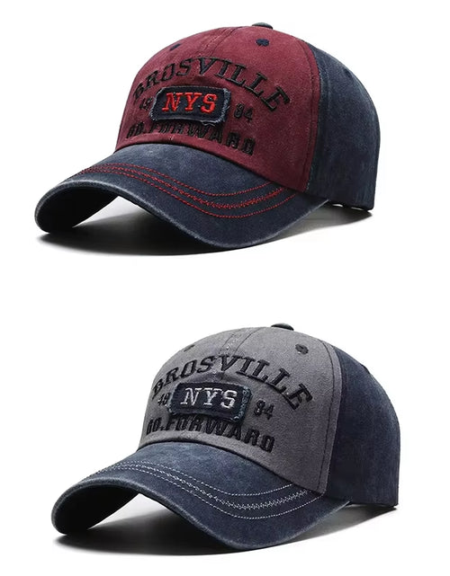 Load image into Gallery viewer, Four Seasons Men&#39;S Baseball Cap Casual Wash Embroidered Cap Curved Brim Bowler Sun Hat Official Website
