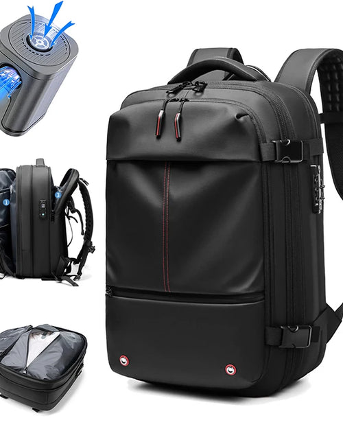Load image into Gallery viewer, Travel Men 17 Inch Laptop Backpack Vacuum Compression Backpack Business Large Capacity School Backpack Expand Outdoor Backpack
