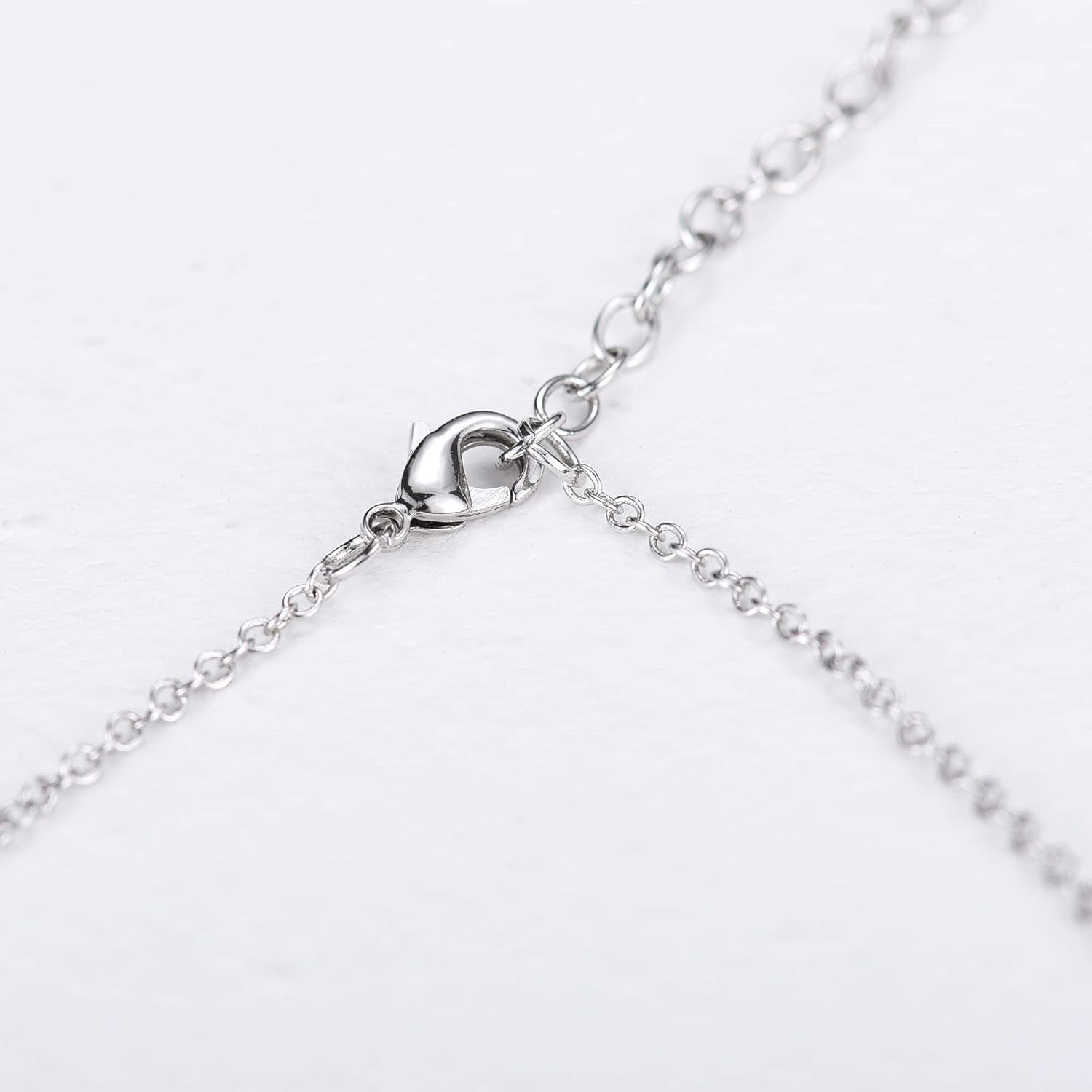 Luomart Fashion Mermaid Birthstone Necklace Jewelry White Gold Plated Austrian Crystal Pendant Gifts for Women