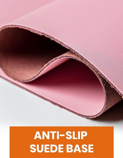 Load image into Gallery viewer, Pink Leather Mouse Pad (Genuine Leather), 9 X 9 Inch | Mouse Pads for Wireless Mouse | Cute Mouse Pad | Thick Mouse Pad | Leather Mouse Pad | Mouse Pad Pink
