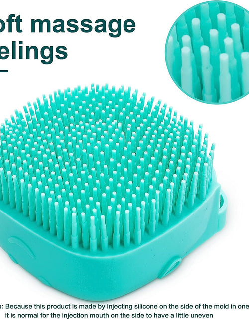 Load image into Gallery viewer, Dog Bath Brush, Pet Massage Brush Shampoo Dispenser, Soft Silicone Brush Rubber Bristle for Dogs and Cats Shower Grooming
