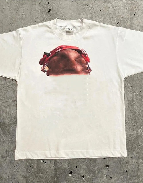 Load image into Gallery viewer, Designer Men&#39;S T Shirts High Street Y2K Shirt Retro Trend Portrait Print Short Sleeve T-Shirt for Men Goth Harajuku Hip Hop Couple Casual Loose
