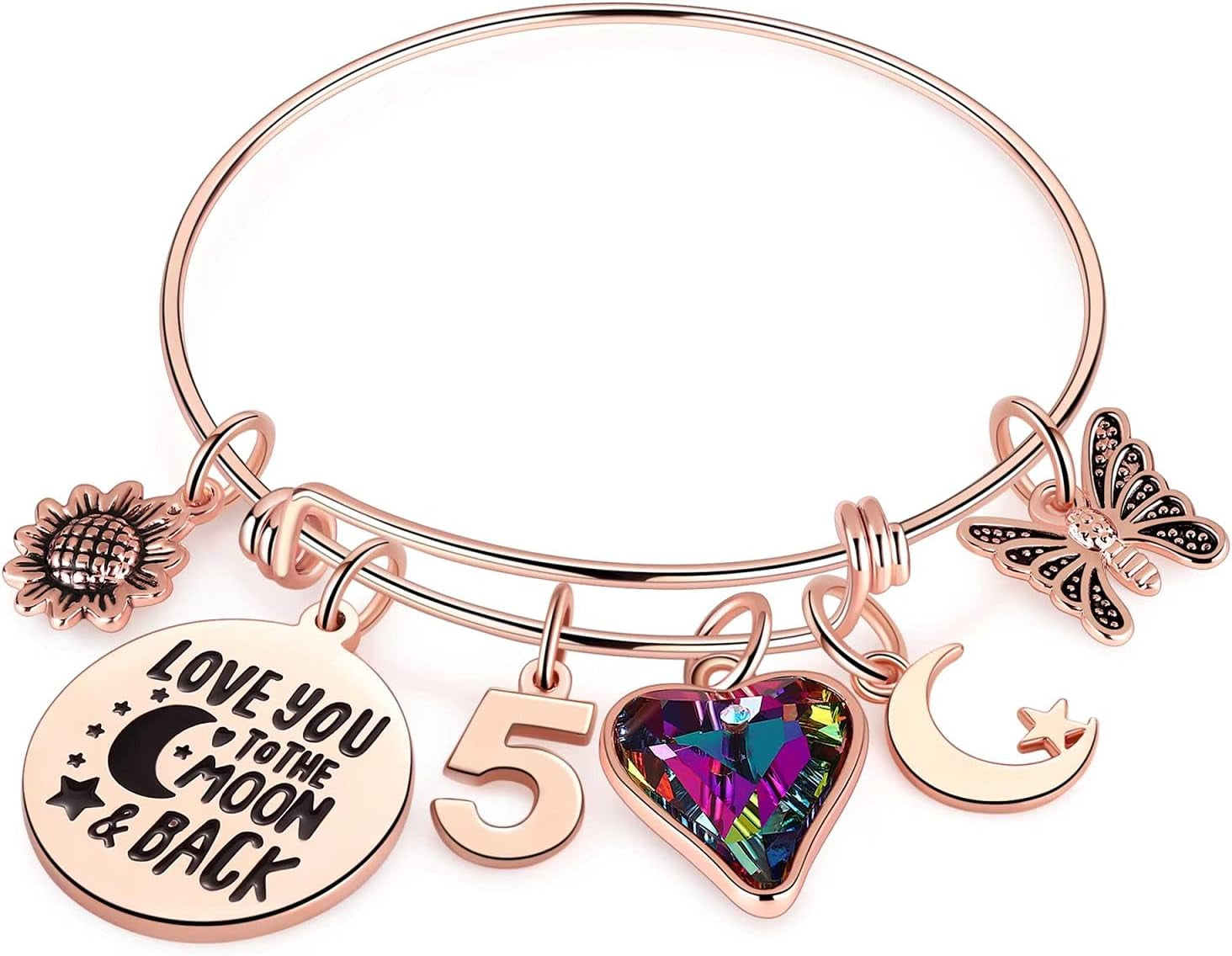 Ursteel Birthday Gifts for Women Girls Bracelet, Birthday Charm Bracelets 10Th 20Th 30Th 40Th 50Th 60Th 70Th 80Th 90Th Birthday Gift for Daughter, Sister, Friend, Teen Girls, Mom, Grandma