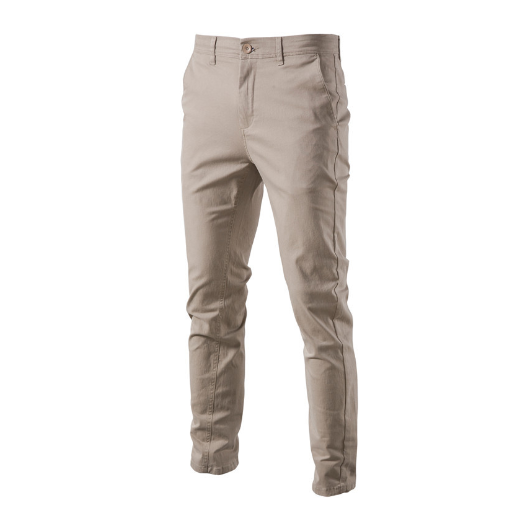 Solid Color Slim Fit Men's Pants