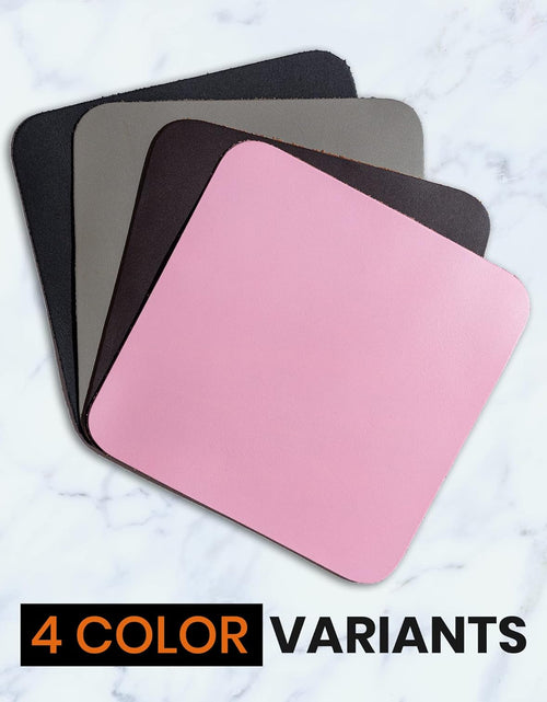 Load image into Gallery viewer, Pink Leather Mouse Pad (Genuine Leather), 9 X 9 Inch | Mouse Pads for Wireless Mouse | Cute Mouse Pad | Thick Mouse Pad | Leather Mouse Pad | Mouse Pad Pink
