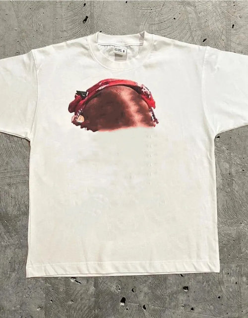 Load image into Gallery viewer, Designer Men&#39;S T Shirts High Street Y2K Shirt Retro Trend Portrait Print Short Sleeve T-Shirt for Men Goth Harajuku Hip Hop Couple Casual Loose
