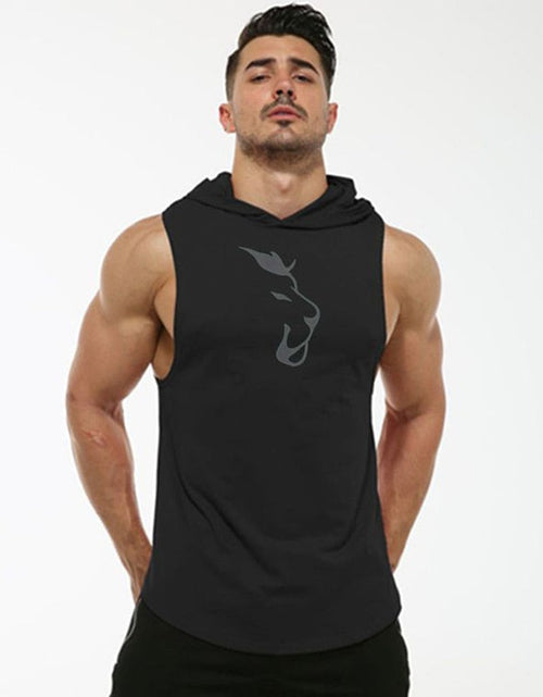 Load image into Gallery viewer, Hooded Sleeveless Vest Men&#39;s Fitness
