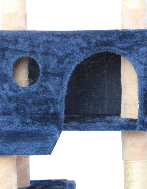 Load image into Gallery viewer, CUPETS Cat Tree Flannelette Cat Climber Pet Condo Furniture Multi-Level Activity Tree with Sisal Scratching Posts Suitable for Cats and Kittens 51 Inches High Blue
