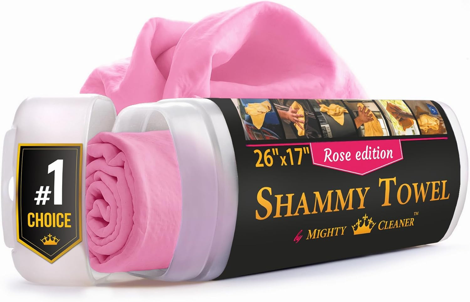 Premium Shammy Cloth for Car Drying - 26”X17” - Super Absorbent Chamois Towel for Car - Scratch-Free, Reusable & Soft