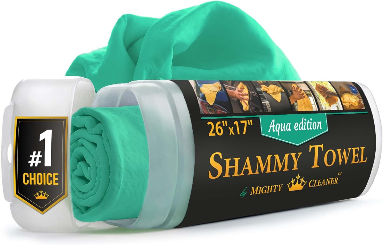 Premium Shammy Cloth for Car Drying - 26”X17” - Super Absorbent Chamois Towel for Car - Scratch-Free, Reusable & Soft
