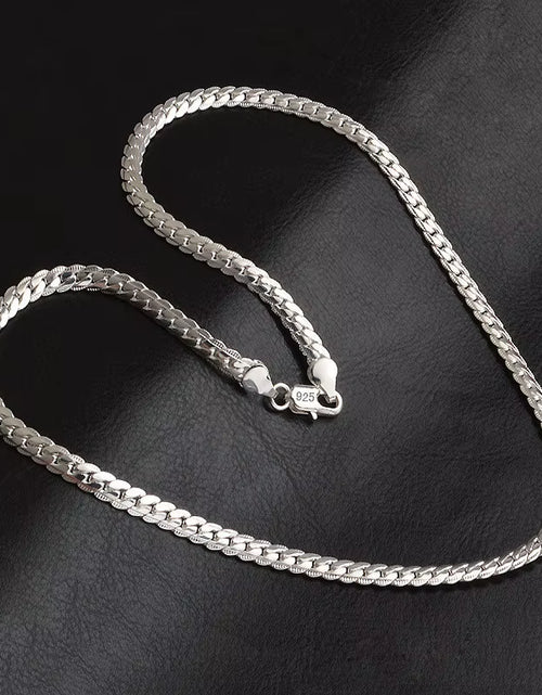 Load image into Gallery viewer, 20-60Cm 925 Sterling Silver Luxury Brand Design Noble Necklace Chain for Woman Men Fashion Wedding Engagement Jewelry Gifts
