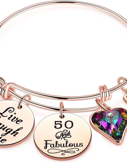 Load image into Gallery viewer, Ursteel Birthday Gifts for Women Girls Bracelet, Birthday Charm Bracelets 10Th 20Th 30Th 40Th 50Th 60Th 70Th 80Th 90Th Birthday Gift for Daughter, Sister, Friend, Teen Girls, Mom, Grandma
