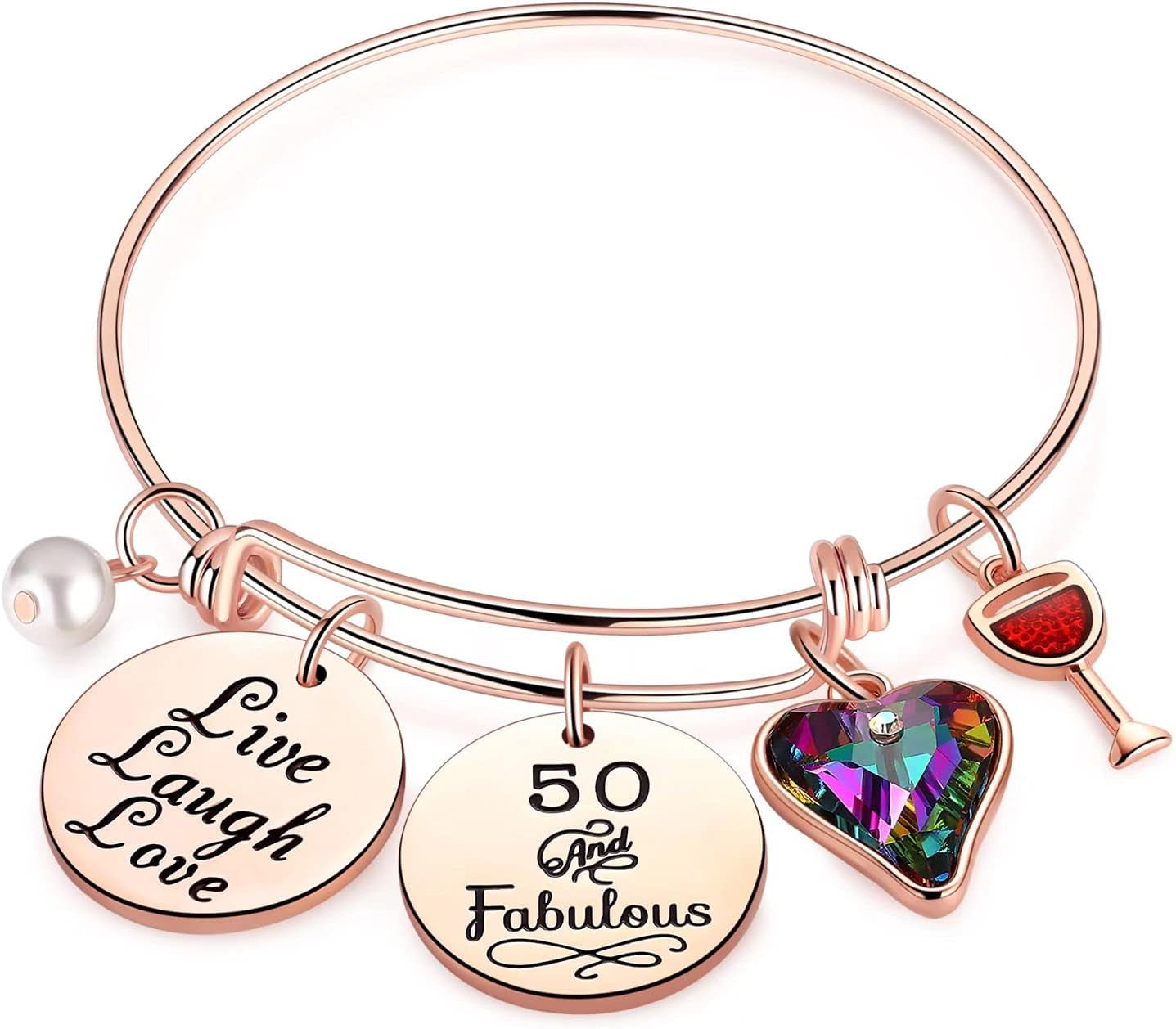 Ursteel Birthday Gifts for Women Girls Bracelet, Birthday Charm Bracelets 10Th 20Th 30Th 40Th 50Th 60Th 70Th 80Th 90Th Birthday Gift for Daughter, Sister, Friend, Teen Girls, Mom, Grandma