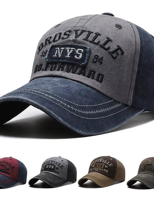 Load image into Gallery viewer, Four Seasons Men&#39;S Baseball Cap Casual Wash Embroidered Cap Curved Brim Bowler Sun Hat Official Website
