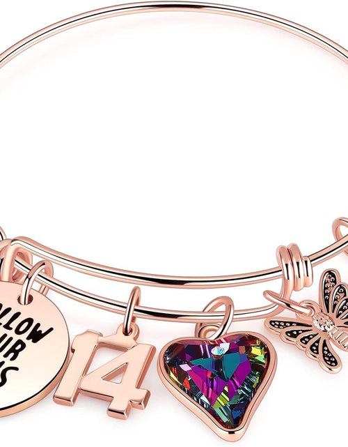 Load image into Gallery viewer, Ursteel Birthday Gifts for Women Girls Bracelet, Birthday Charm Bracelets 10Th 20Th 30Th 40Th 50Th 60Th 70Th 80Th 90Th Birthday Gift for Daughter, Sister, Friend, Teen Girls, Mom, Grandma
