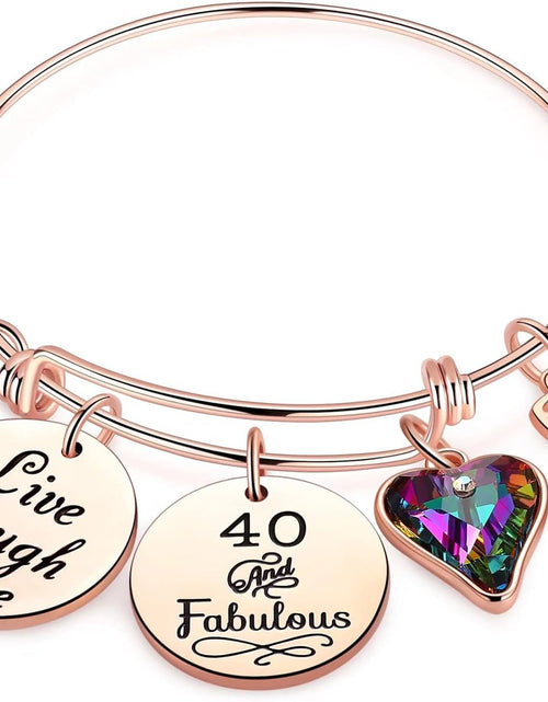 Load image into Gallery viewer, Ursteel Birthday Gifts for Women Girls Bracelet, Birthday Charm Bracelets 10Th 20Th 30Th 40Th 50Th 60Th 70Th 80Th 90Th Birthday Gift for Daughter, Sister, Friend, Teen Girls, Mom, Grandma

