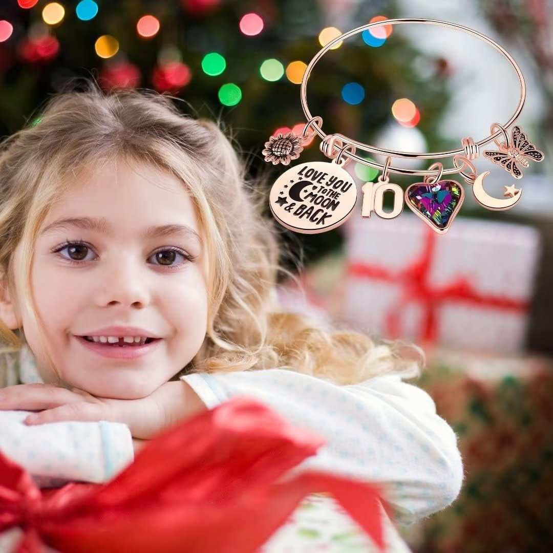 Ursteel Birthday Gifts for Women Girls Bracelet, Birthday Charm Bracelets 10Th 20Th 30Th 40Th 50Th 60Th 70Th 80Th 90Th Birthday Gift for Daughter, Sister, Friend, Teen Girls, Mom, Grandma
