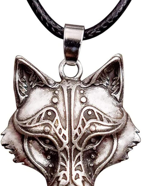 Load image into Gallery viewer, HAQUIL Wolf Necklace, Viking Wolf Head Pendant, Wolf Necklace Collection, Wolf Jewelry Gift for Men and Women
