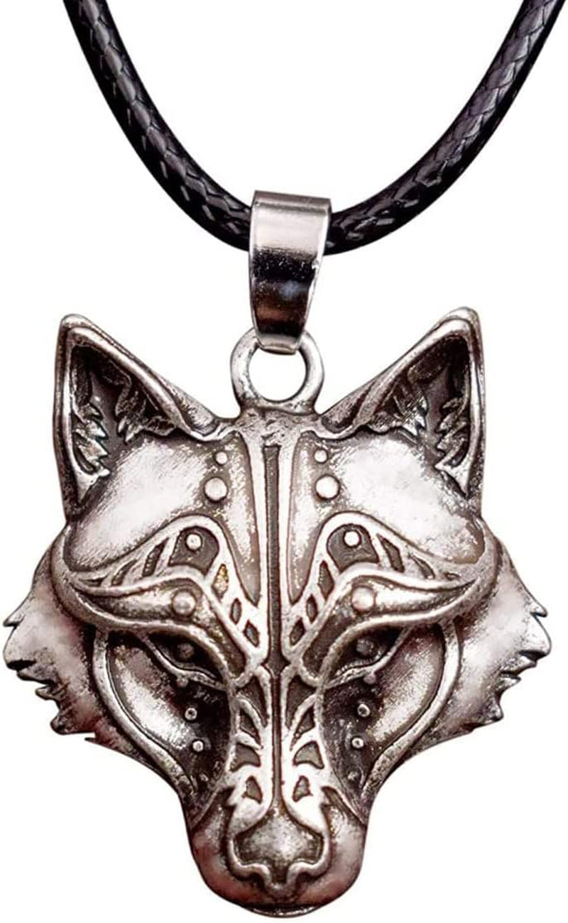 HAQUIL Wolf Necklace, Viking Wolf Head Pendant, Wolf Necklace Collection, Wolf Jewelry Gift for Men and Women