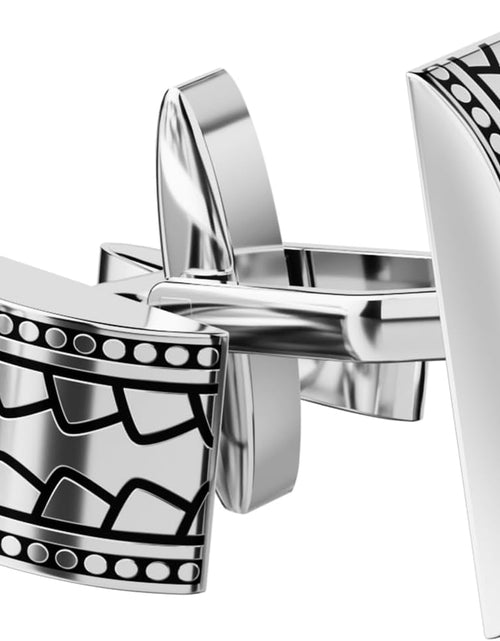 Load image into Gallery viewer, Cufflinks for Men, 316L Stainless Steel Tuxedo Shirt Cuff Links Shirt Accessories Unique Business Groom Wedding Black Silver Gold Jewelry for Son, Father, Husband, Boyfriend

