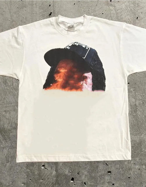Load image into Gallery viewer, Designer Men&#39;S T Shirts High Street Y2K Shirt Retro Trend Portrait Print Short Sleeve T-Shirt for Men Goth Harajuku Hip Hop Couple Casual Loose
