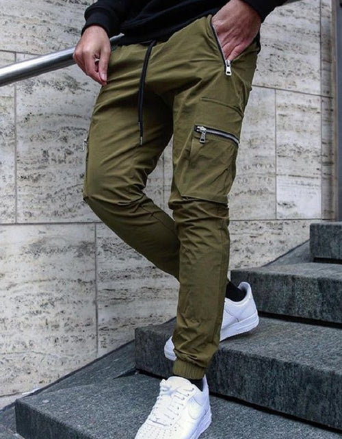 Load image into Gallery viewer, Zip Pocket Men&#39;s Cargo Pants
